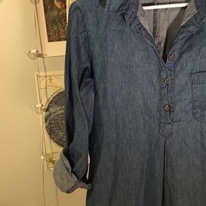 Denim shirt dress